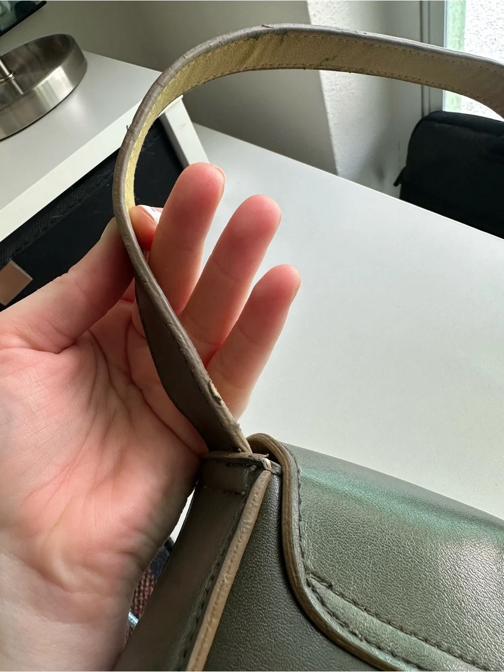 Womens Vintage Olive Green Shoulder Bag by Mondani
